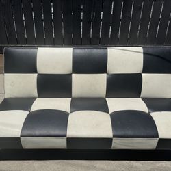 Checkered Futon Couch 