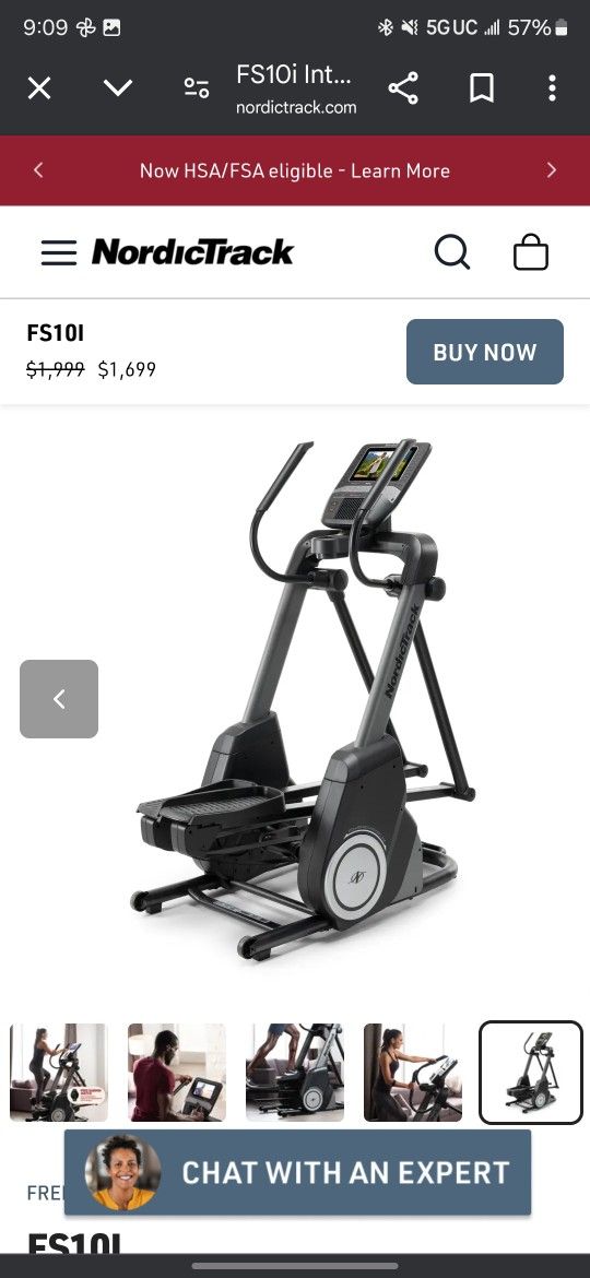 NordicTrack FS10i
FreeStride Elliptical