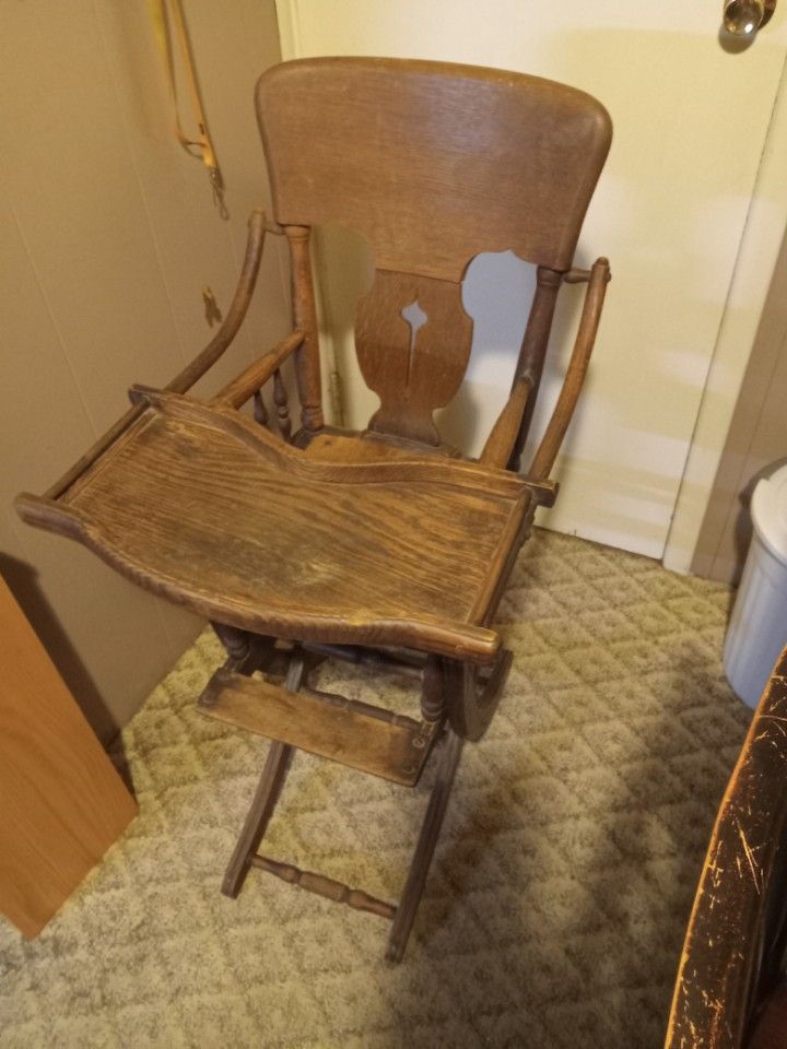 Antique 1800's Highchair/rocker. All Original