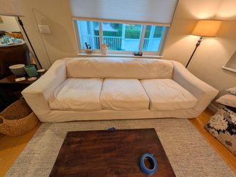 Jonathan Louis Estate Sofa wrapped in Wrangler Mushroom fabric