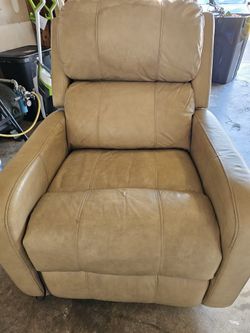 Leather Electric Recliner. Tan