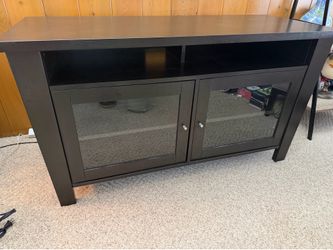 55” Espresso TV Stand / Media Console with Glass Doors
