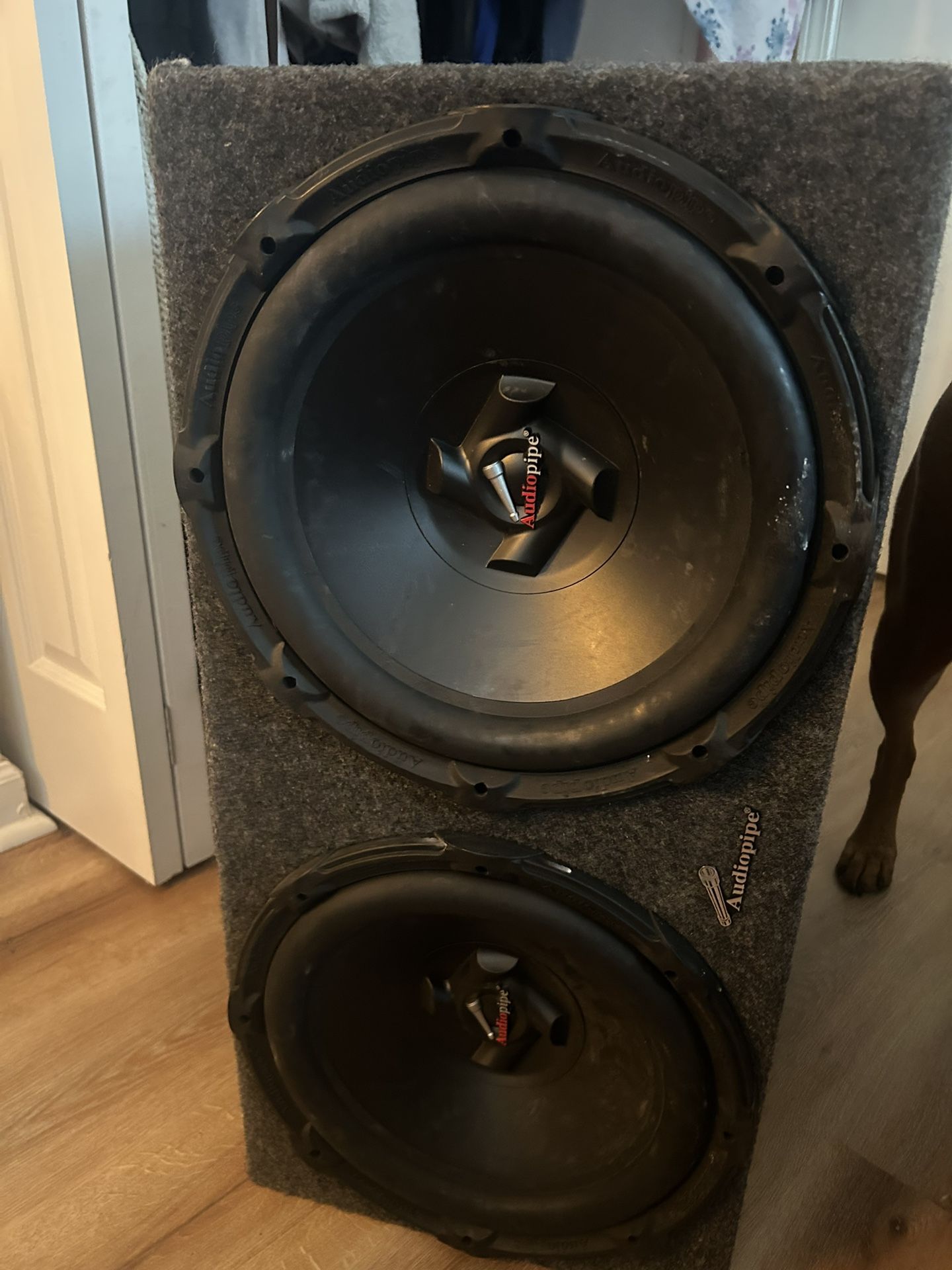 Audiopipe Subwoofer Box with amplifier On The Back