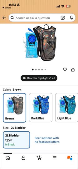 Reflective Hydration Backpacks