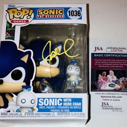 JALEEL WHITE SIGNED AUTOGRAPHED SONIC THE HEDGEHOG W/CHAO FUNKO POP 1036 JSA COA