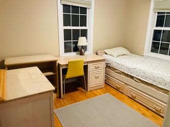 Bedroom Suite - bedroom set - bed, desk, dresser, shelf REDUCED