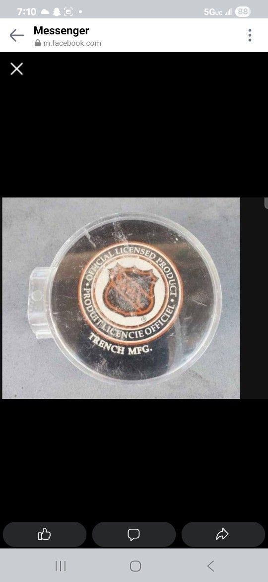 John Laclair Hockey Signed Puck