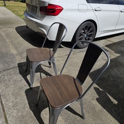 Metal And Wood Chairs