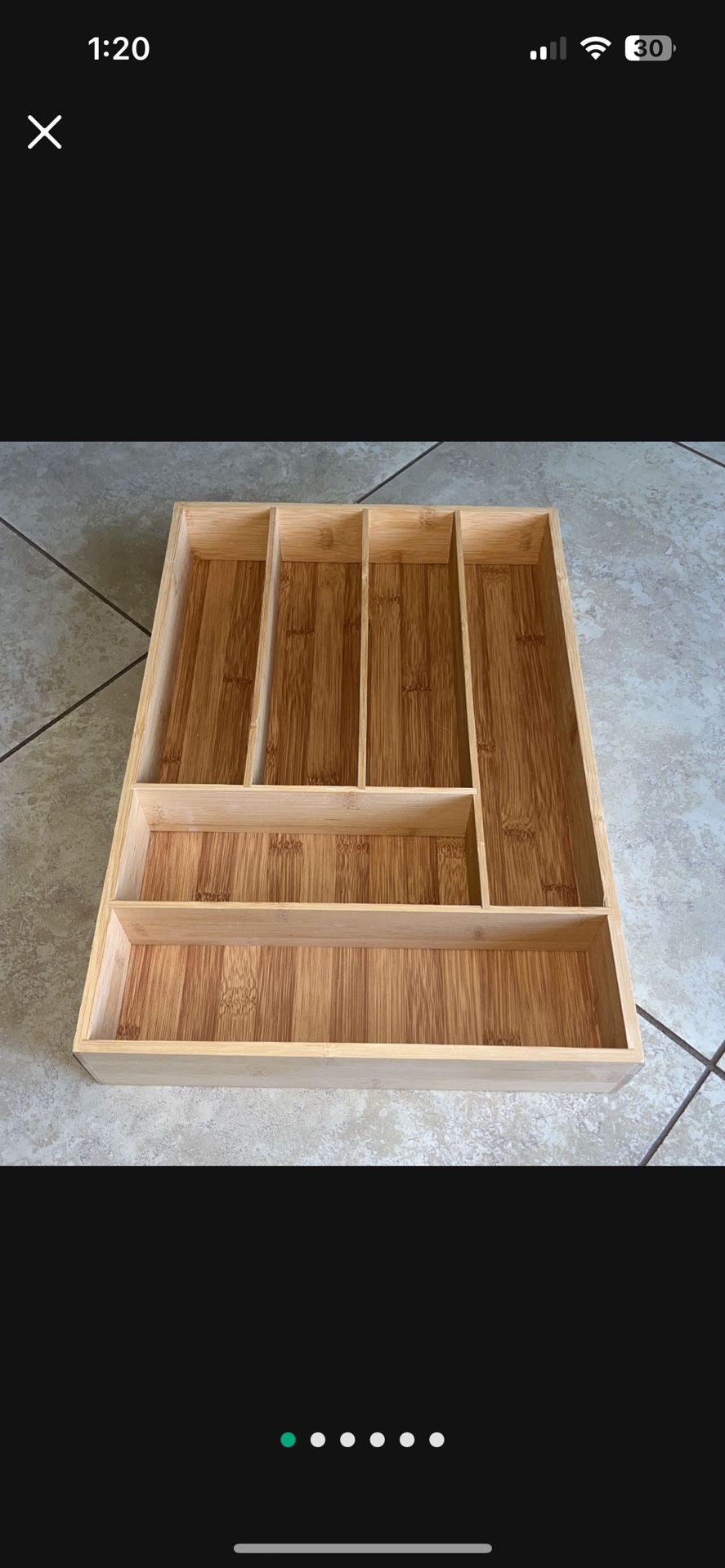 Wooden Utensils Drawer Organizer / Holder