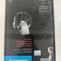 Sennheiser RS 120 On Ear Wireless Stereo Headphone System Complete In Box