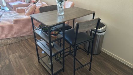 Bar Height Dining Table Set with 2 Chairs