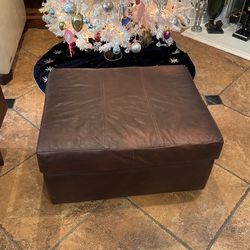 Leather Ottoman 