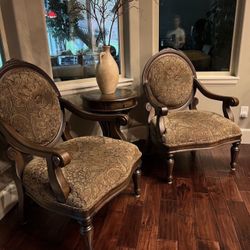 2  Wood Armchairs Chairs  Home Decor