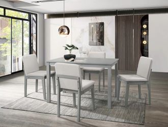 Brand New Grey 5pc Dining Table Set