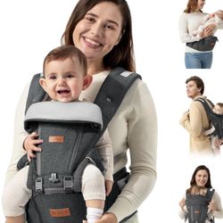 besrey Baby Carrier Hip Seat, Baby Carrier Newborn to Toddler, Front Infant Carrier, Plus Size Backpack Carrier, Walking Holder Men, Harness for Carry