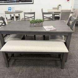 Gray Dining Table Set - Free Delivery Promo