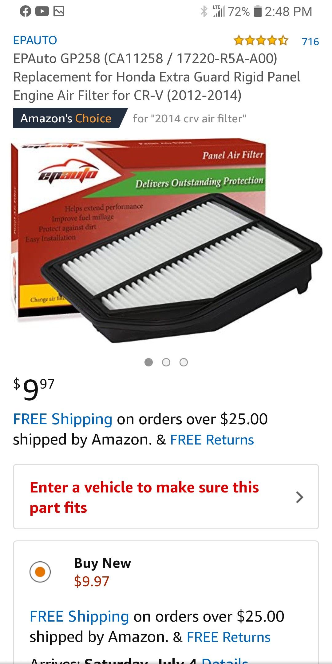 New Air Filter