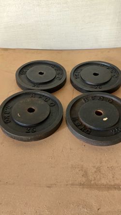 B F C O  25 lbs plates