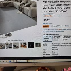 New In Box Heated Floor Mat Perfect For Yoga And Exercise