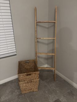 Blanket Ladder And 2 Baskets