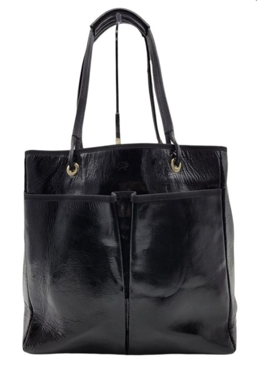 Anya Hindmarch London Black Synthetic Leather Tote