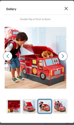 Fire truck toy chest, toy chest