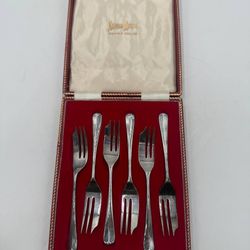 Neiman Marcus Dessert Fork Set Of 6 Vintage Heritage-plate-A1, Sheffield England
