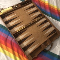 Vintage Backgammon Portable In Case