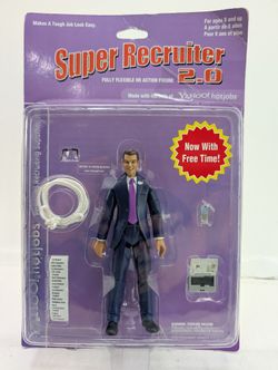 Yahoo! Hotjobs 2007 Super Recruiter 2.0 Male 6" Action Figure Distressed Package