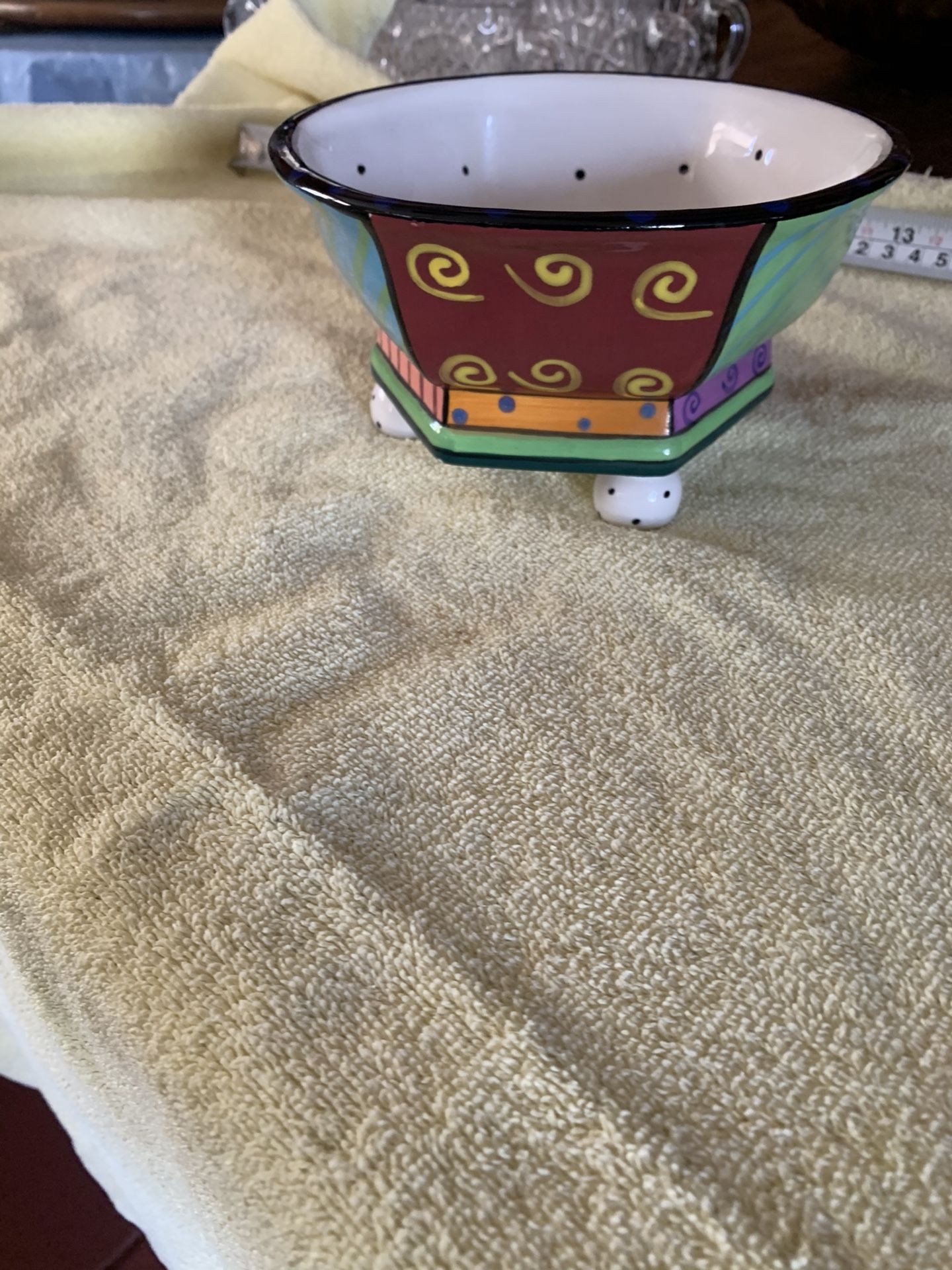 Decorative handpainted bowl