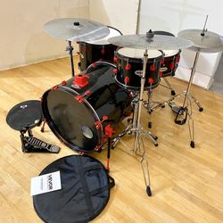 Ddrum Diablo Complete 4 Piece Drum Set 22 12 16 14” New Quiet Cymbals Stands Hihat Throne $350  Cash In Ontario 91762 Sticks Key Bass Pedal Cymbal ba