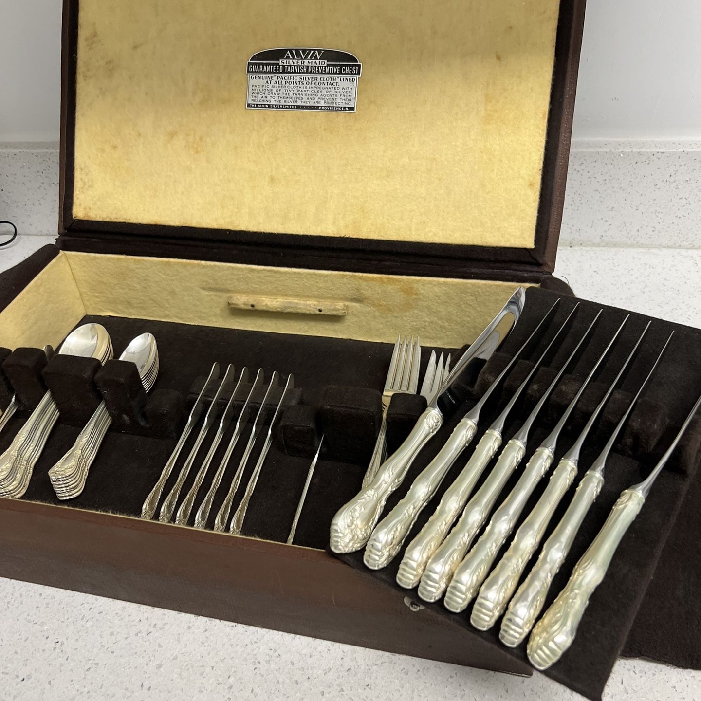 Antique Alvin Sterling Silver Flatware Set Collectable Château Rose for ...