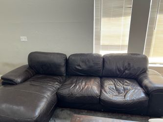 Real leather couch