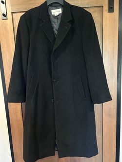 Pronto-Uomo Mens Long Dress Coat Wool Cashmere Blend