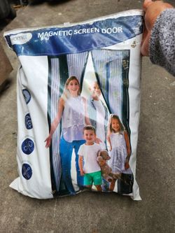 Magnetic screen Door 74 X 81 inches