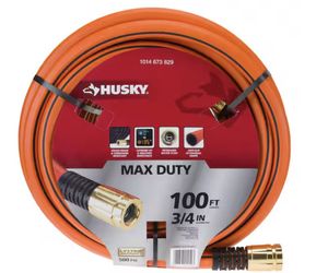 Like New Husky Commercial Contractor Grade 3/4” 100’ Garden Hose