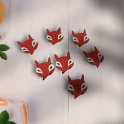 Shape Fox Wood Buttons For Sewing Scrapbooking