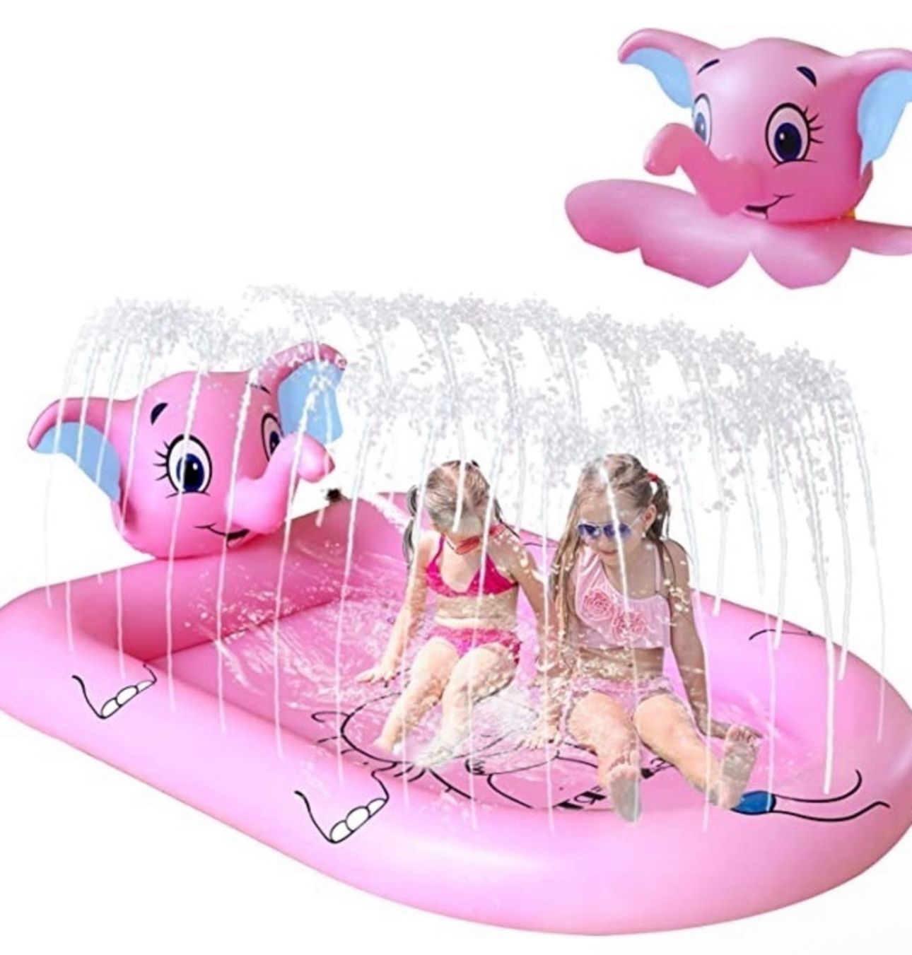New 68" Splash Pad for Kids Pool with Sprinkler Outdoor Toy