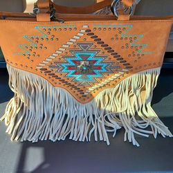 Purse handbag new western style tassle purse
