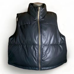 Adult Women’s Large Marc Jacob’s Black Puffer  Vest Full Zip NWT