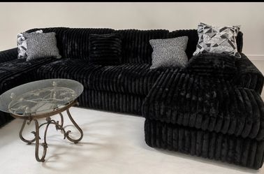 BLACK CORDUROY SLEEPER SECTIONAL 🖤✅