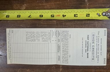 World War II era Office of Price Administration (OPA) Shoe Ration Deposit Slip