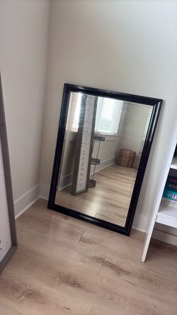 though  Large Black Framed Wall Mirror