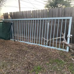 Large Metal Sliding Gate Fence