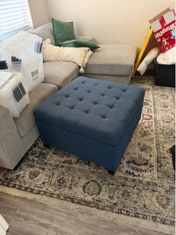 Navy Blue Ottoman $50