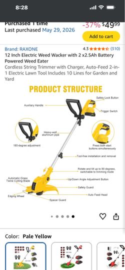 yellow weed eater new