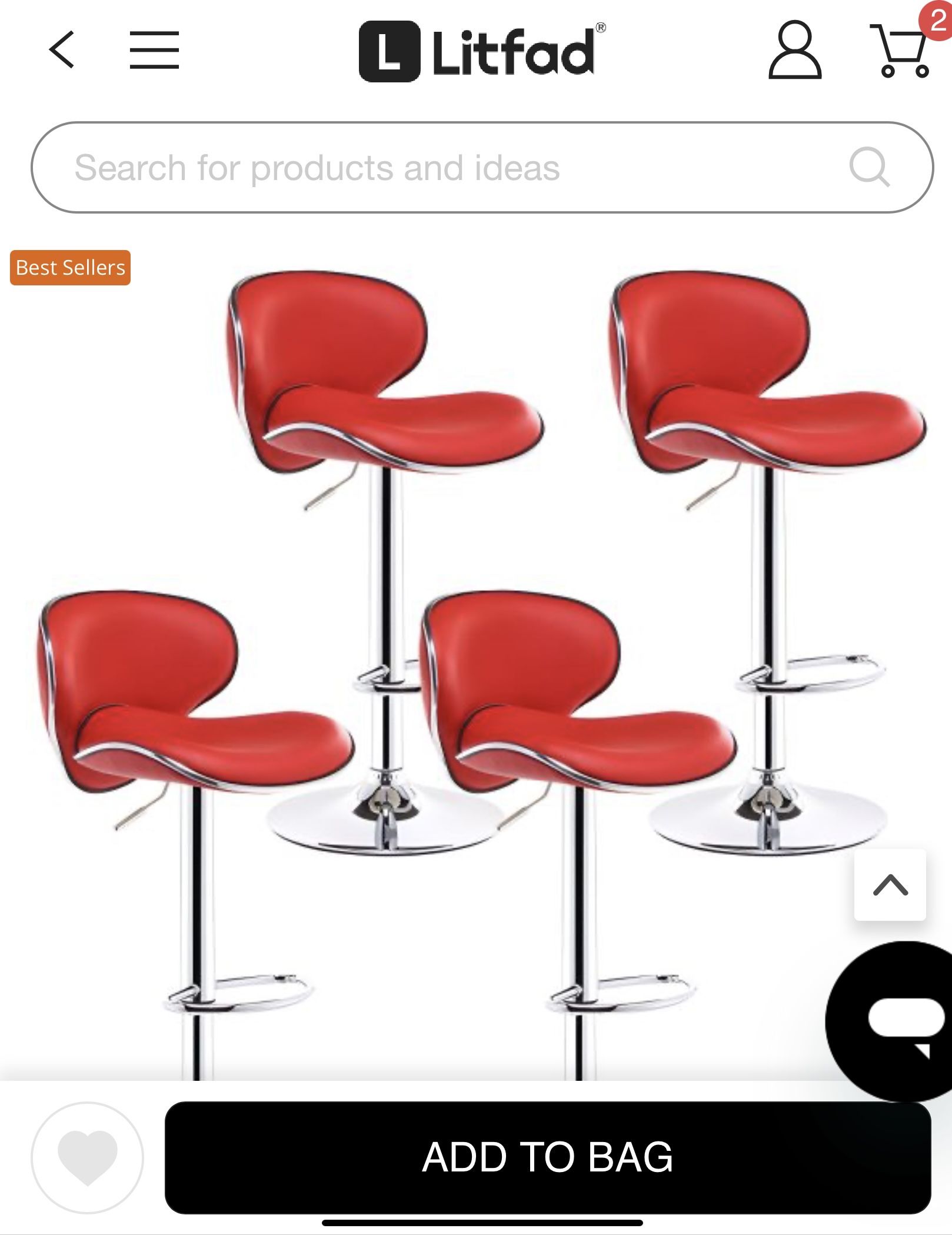 Scandinavian Adjustable Height Swivel Counter Stools Metal Leather Bar Stools - 4 Piece Set Red From Litfad