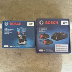 New Bosch Router And 2 18V 4.0 Ah Batteries