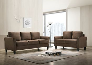 New Brown Sofa and Love Seat