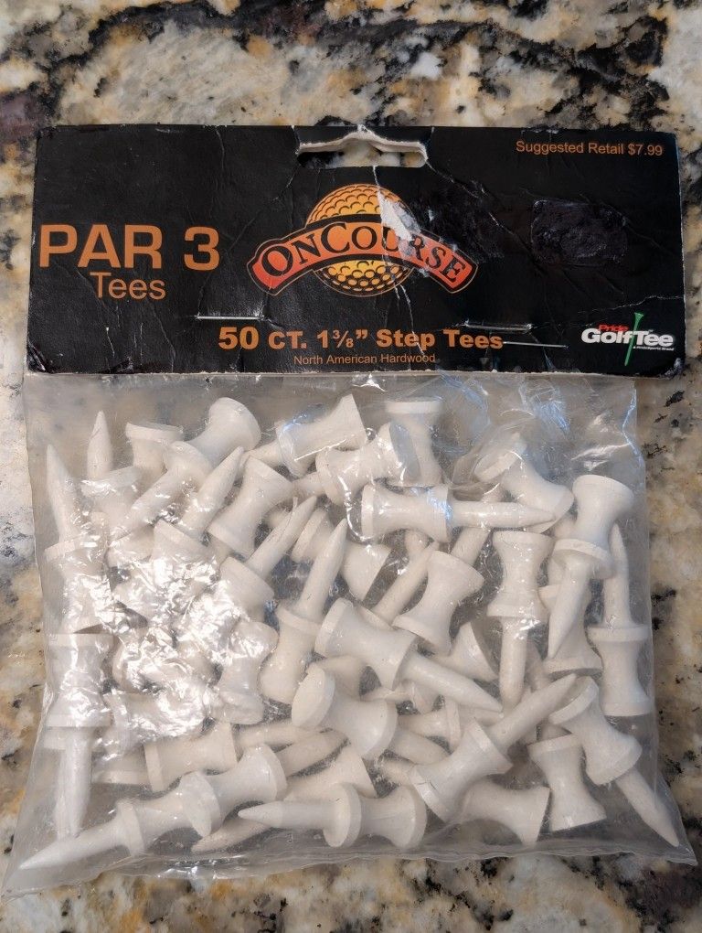 Bag of 50 Par 3 Golf Tees
